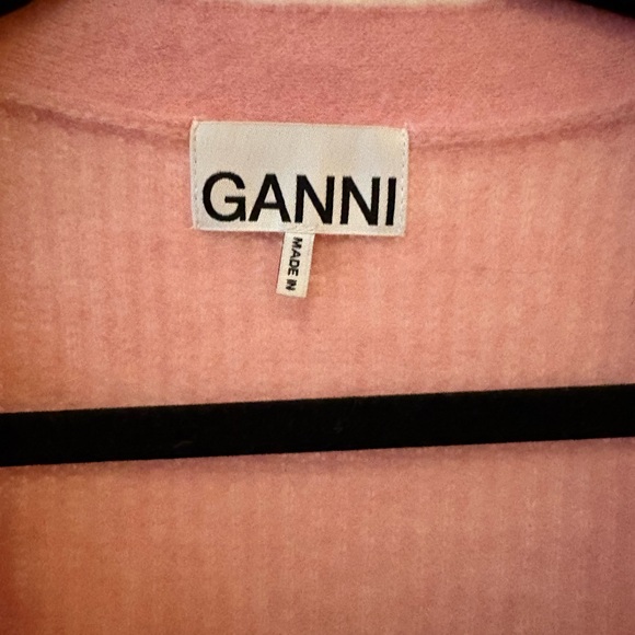 Ganni Baby Pink Button-Up Cardigan - Picture 2 of 5